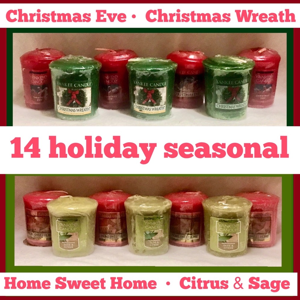 Yankee Candle Holiday Votive lot Christmas mixed